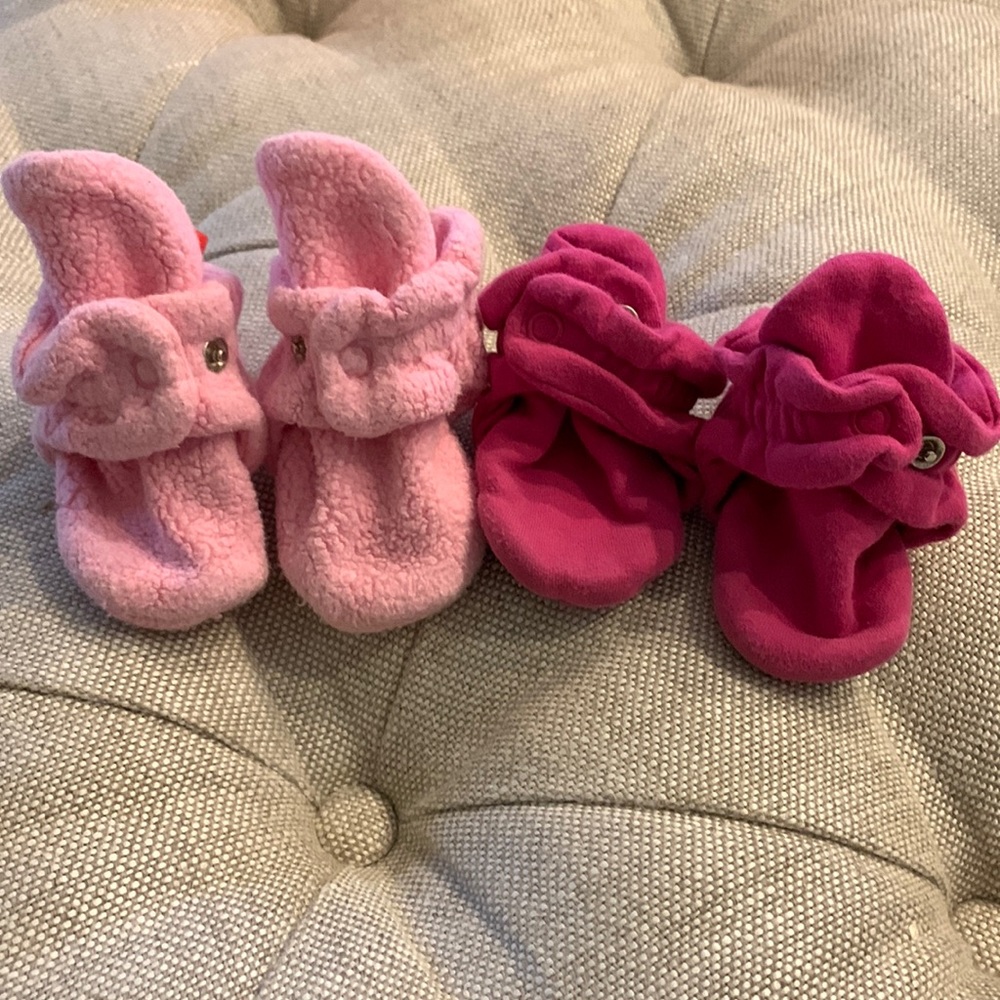 2 pair Zutano baby booties